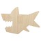 Shark Doodle Unfinished Wood Shape Piece Cutout for DIY Craft Projects